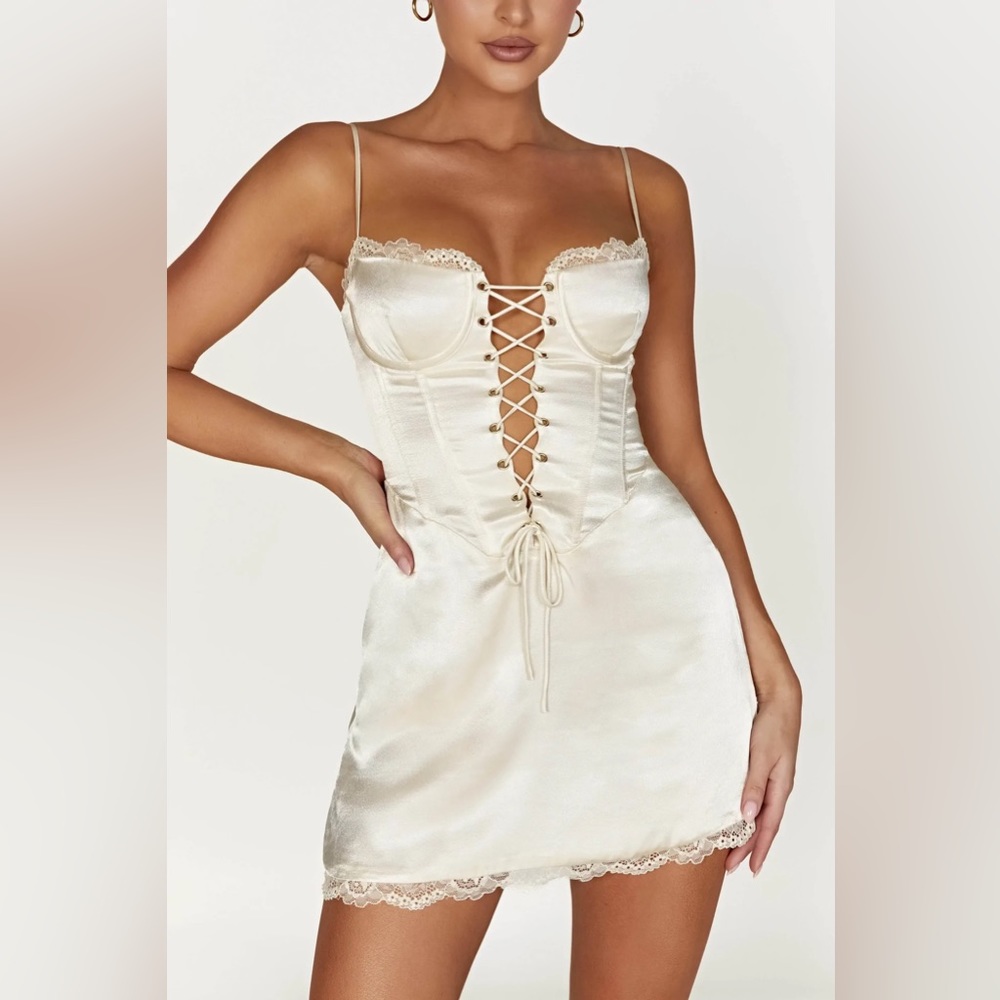 Meshki ivory mini dress
